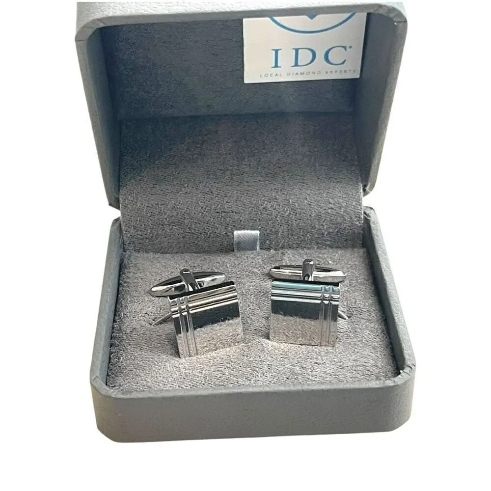 CHISEL Stainless Steel Polished Cufflinks in Box NEW